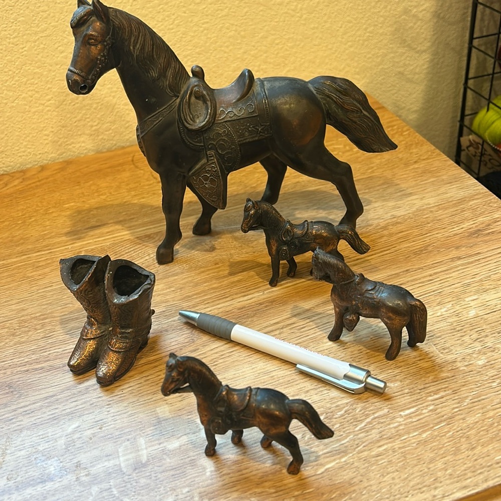 Collectible brass horses